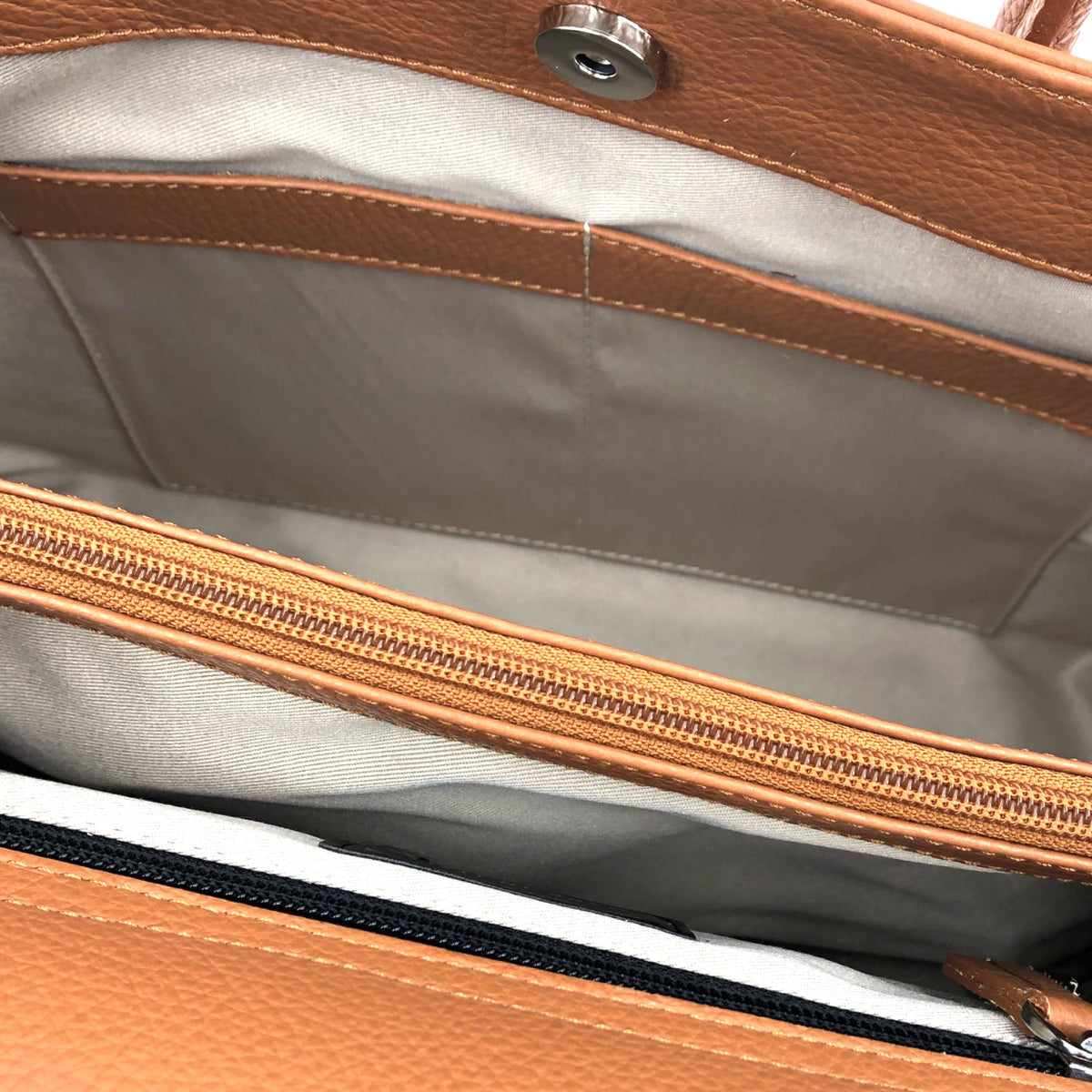 Maxima Handtasche mittel cuoio cognac /nussbraun