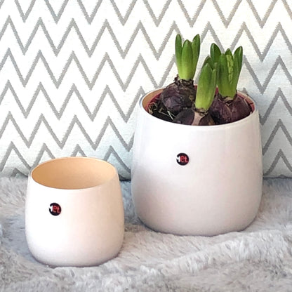 Mel Vase "Happy Spring", sand/puder