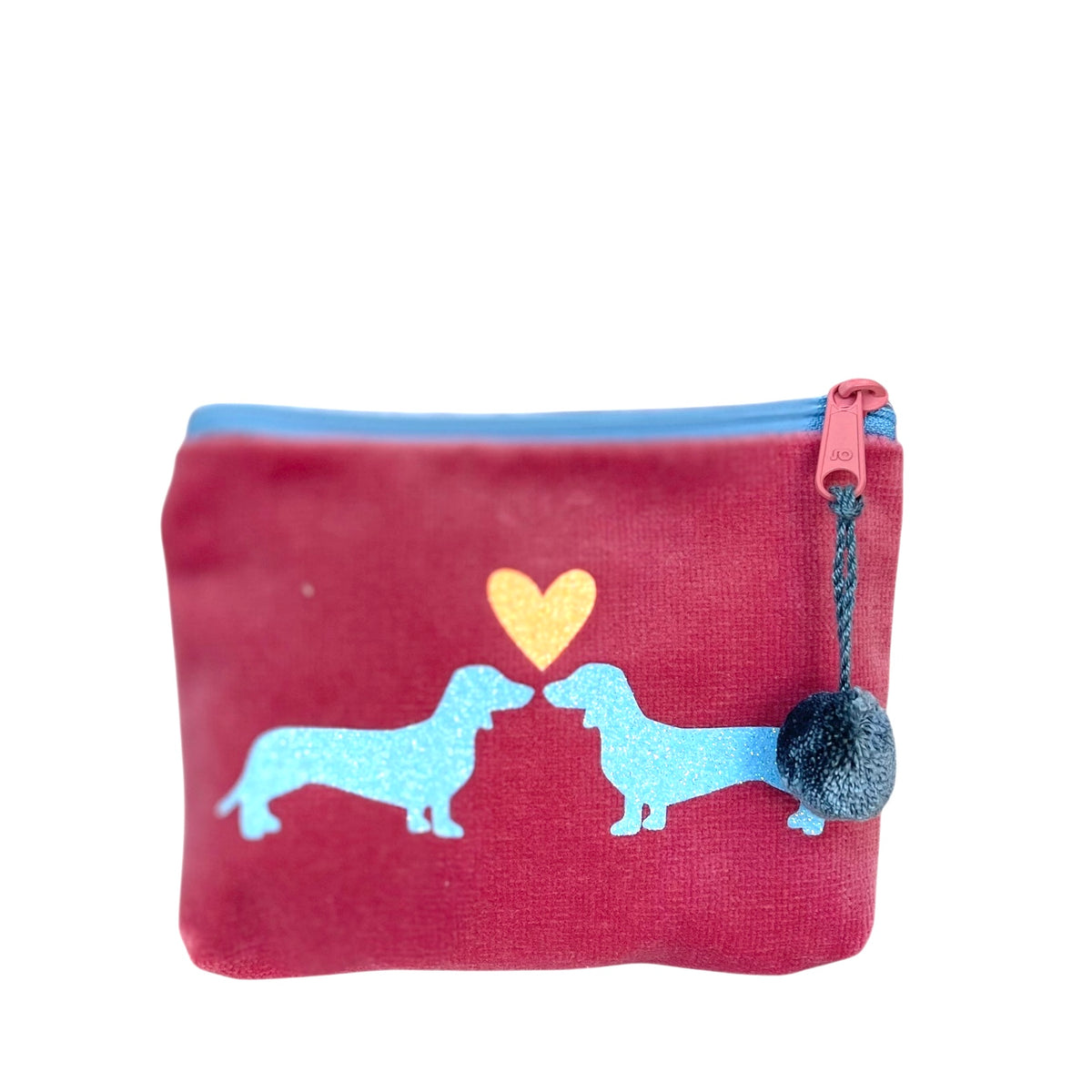 Frau Heidelberg Kosmetiktasche S rosa hellblau DACKEL