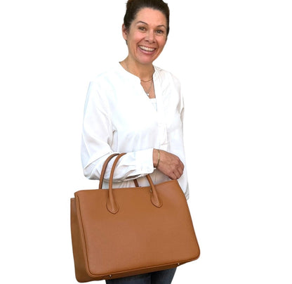 Maxima Handtasche groß biscotto cognac