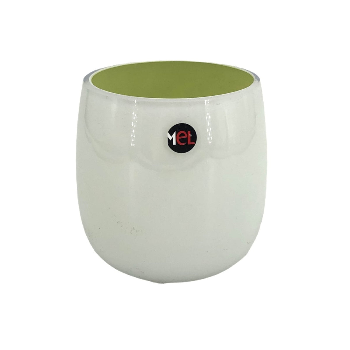 Mel Vase "Happy Spring" klein, schilf/grün