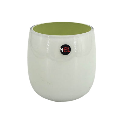 Mel Vase "Happy Spring" klein, schilf/grün