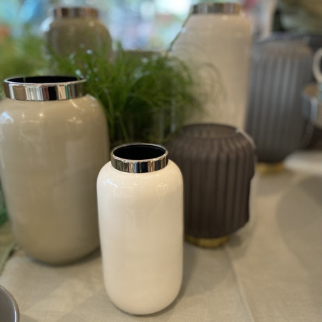 Gift Company Vase Saigon, mit Silberrand