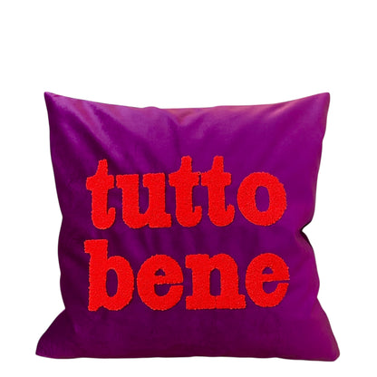 Pad Letters Kissenhülle 45x45cm TUTTO BENE, berry