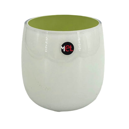 Mel Vase "Happy Spring" klein, schilf/grün