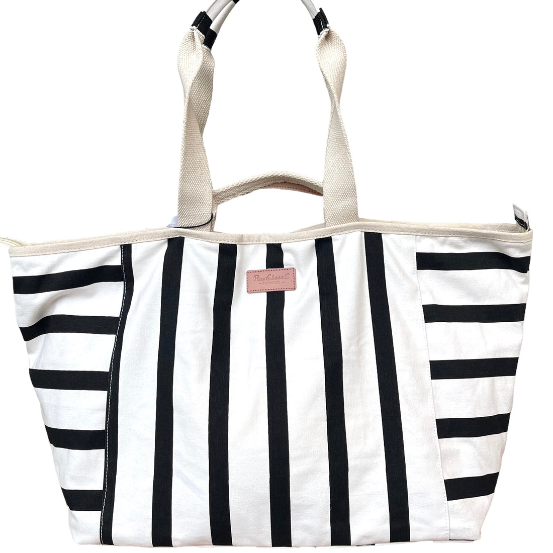 Strandtasche Shopper Sommertasche schwarz weiß