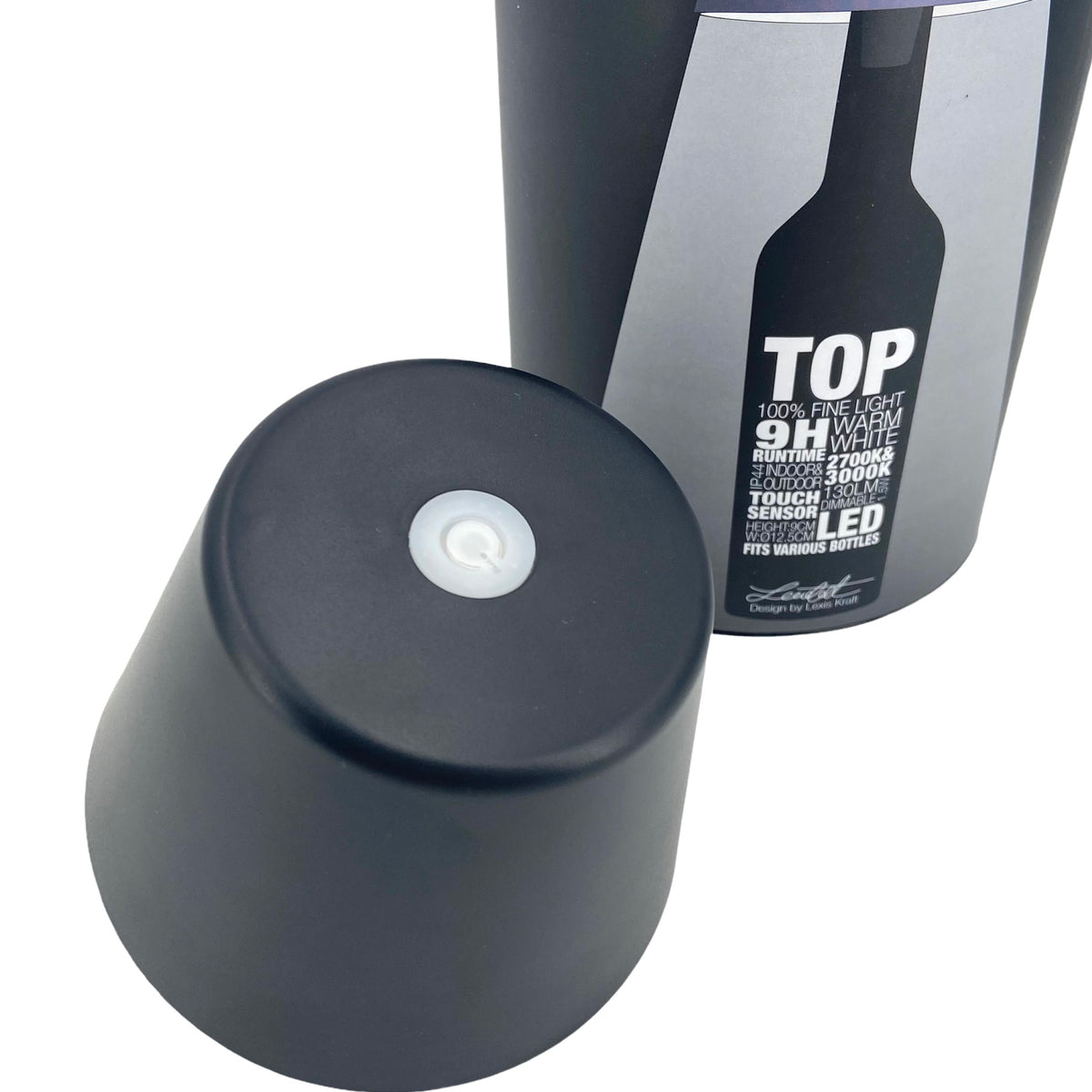 Sompex TOP LED Lampenschirm Tischleuchte schwarz