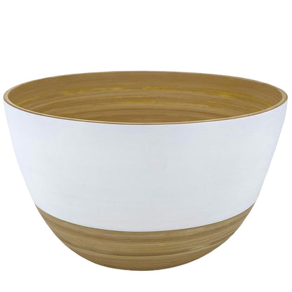 albert L. (punkt) Bambusschüssel BiMa Salatschale 22 x14cm weiß