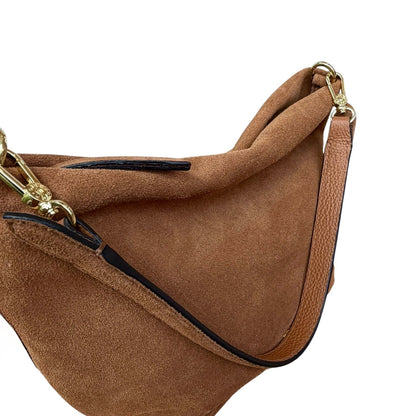 abro EBONY small Umhängetasche suede, cuoio