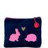 Frau Heidelberg Kosmetiktasche M Hase und Igel blau