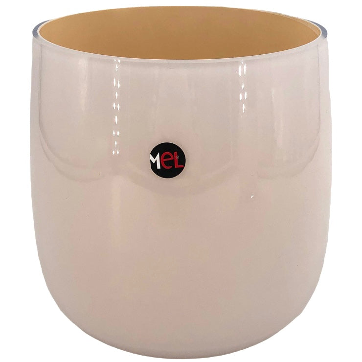 Mel Vase "Happy Spring" mittel, sand/puder
