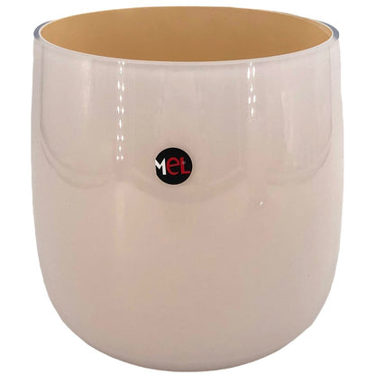 Mel Vase "Happy Spring" mittel, sand/puder