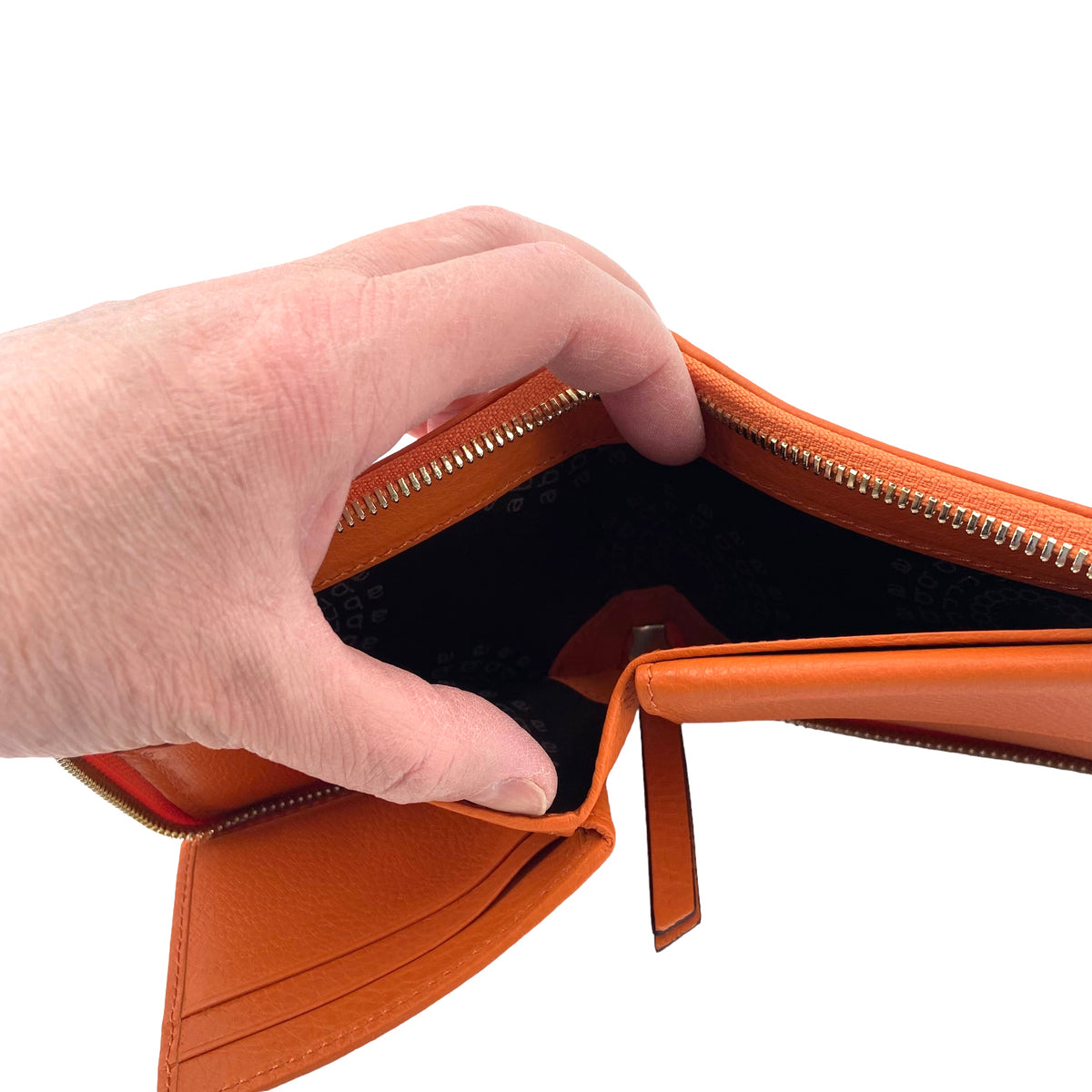 abro Wallet mit Rundum-Reißverschluss, Geldbörse, orange