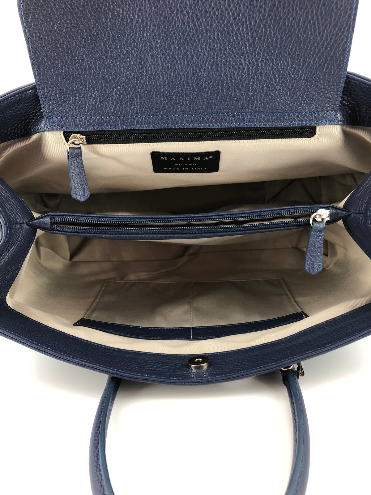 Maxima Tasche groß, dunkelblau - Innenaufteilung