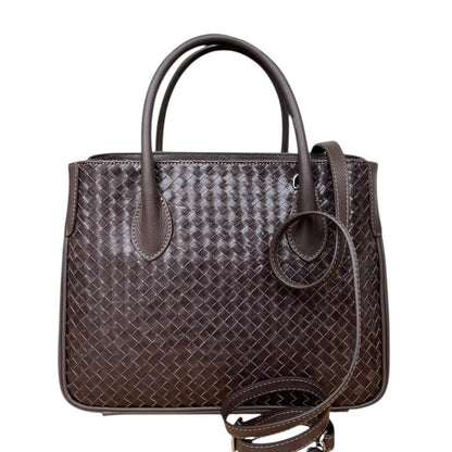 Maxima Handtasche Flecht klein, testa moro, dunkelbraun
