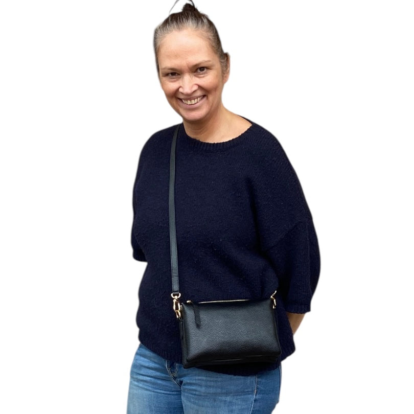 Maxima Umhängtasche nero, schwarz