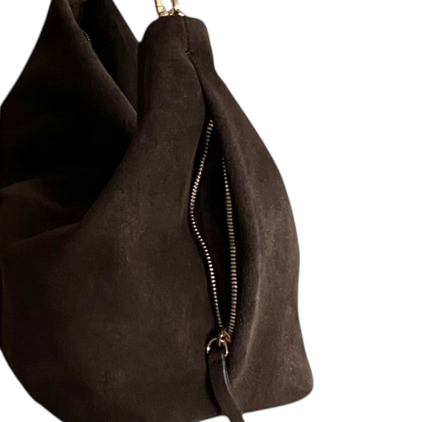 
abro EBONY Hobo big Schultertasche dark brown, dunkelbraun
