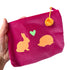 Frau Heidelberg Kosmetiktasche M pink NEON orange Hase & Igel