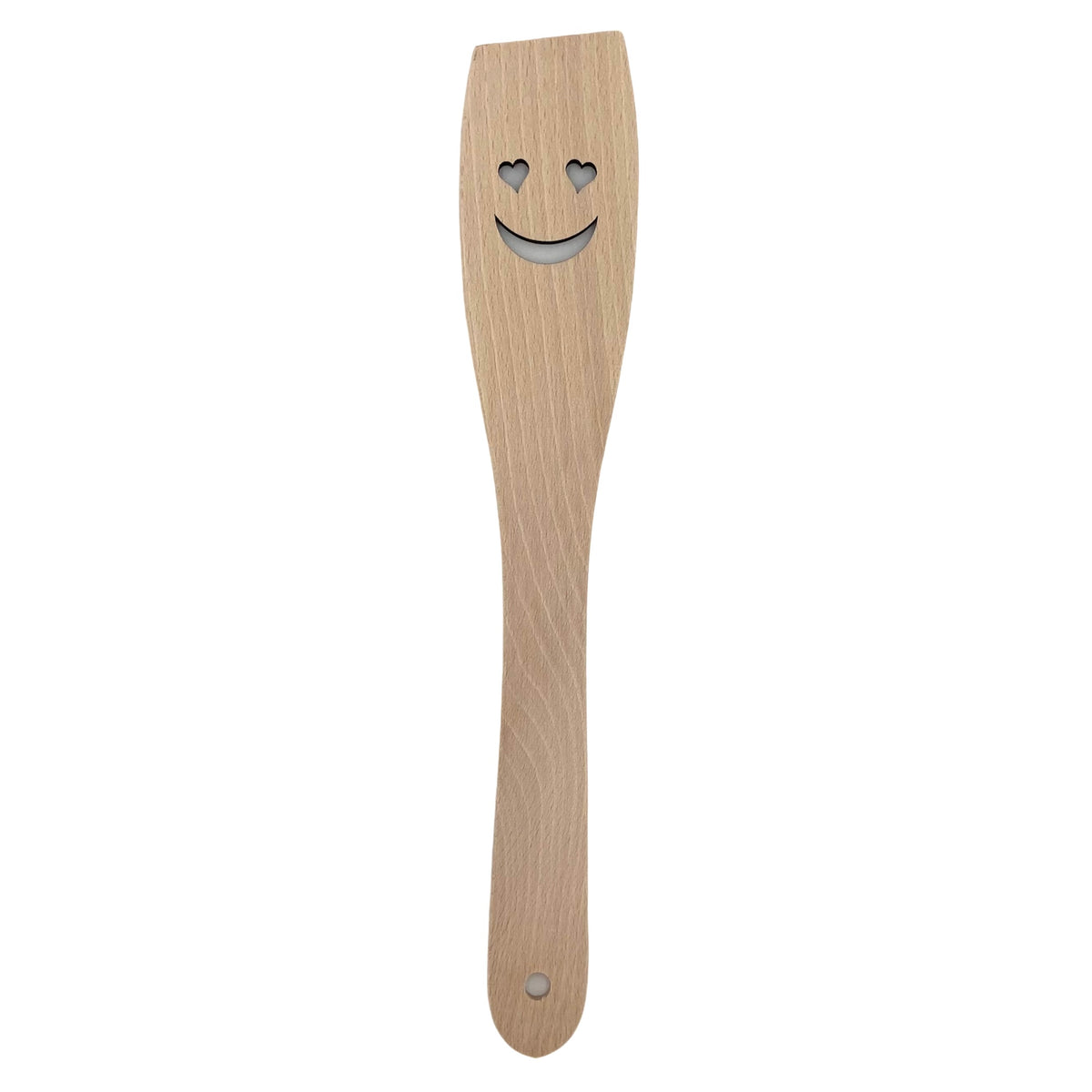 Pfannenwender Holz mit Gesicht HERZAUGEN