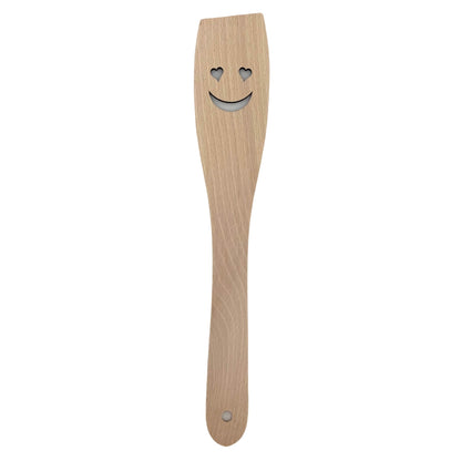 Pfannenwender Holz mit Gesicht HERZAUGEN