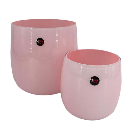 Mel Vase "Happy Spring" mittel, rosa