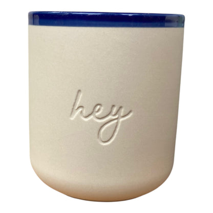 Chic Mic Good Mood Cup Porzellanbecher HEY 380ml, creme/dunkel Blau