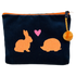Frau Heidelberg Kosmetiktasche M Hase und Igel blau