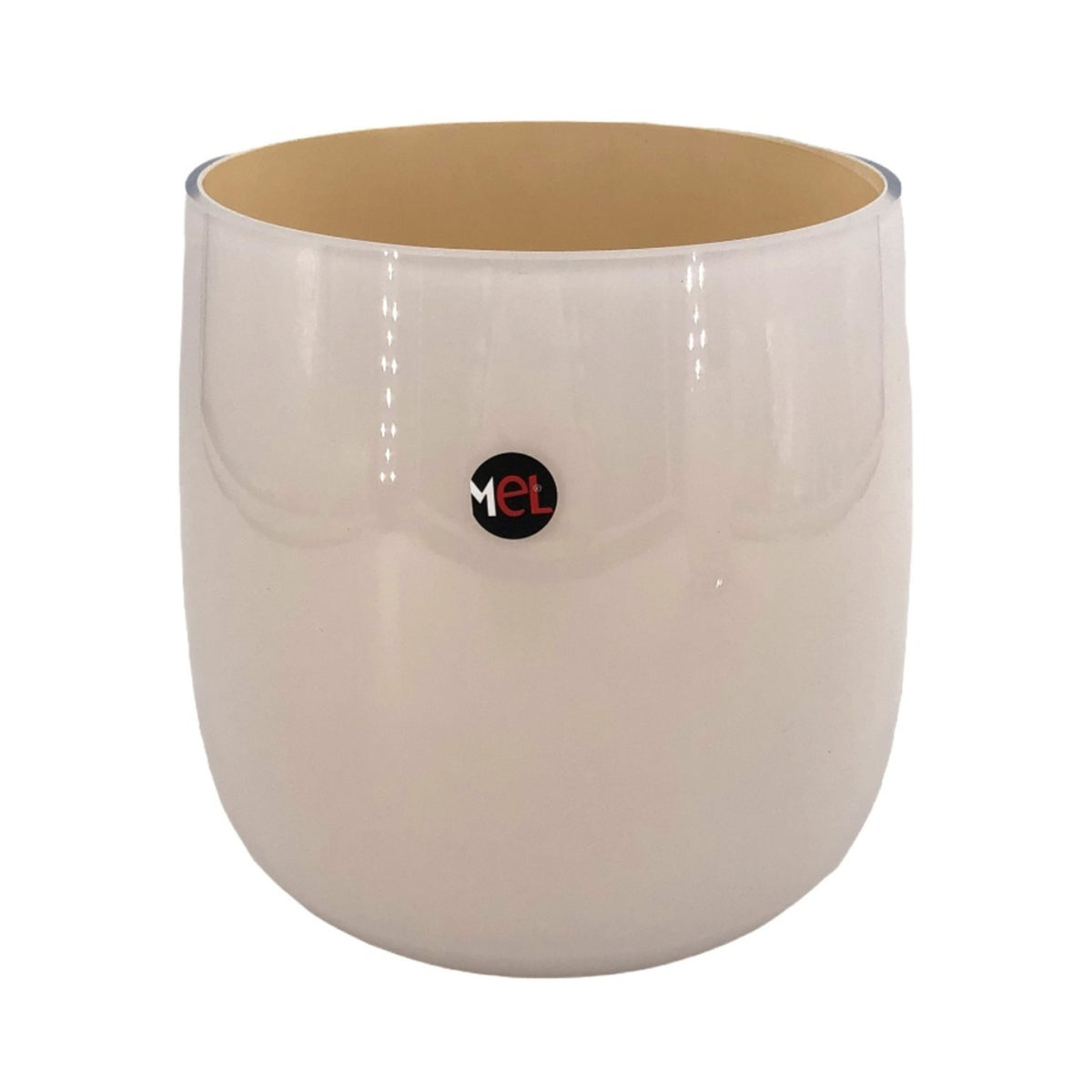 Mel Vase "Happy Spring" mittel, sand/puder