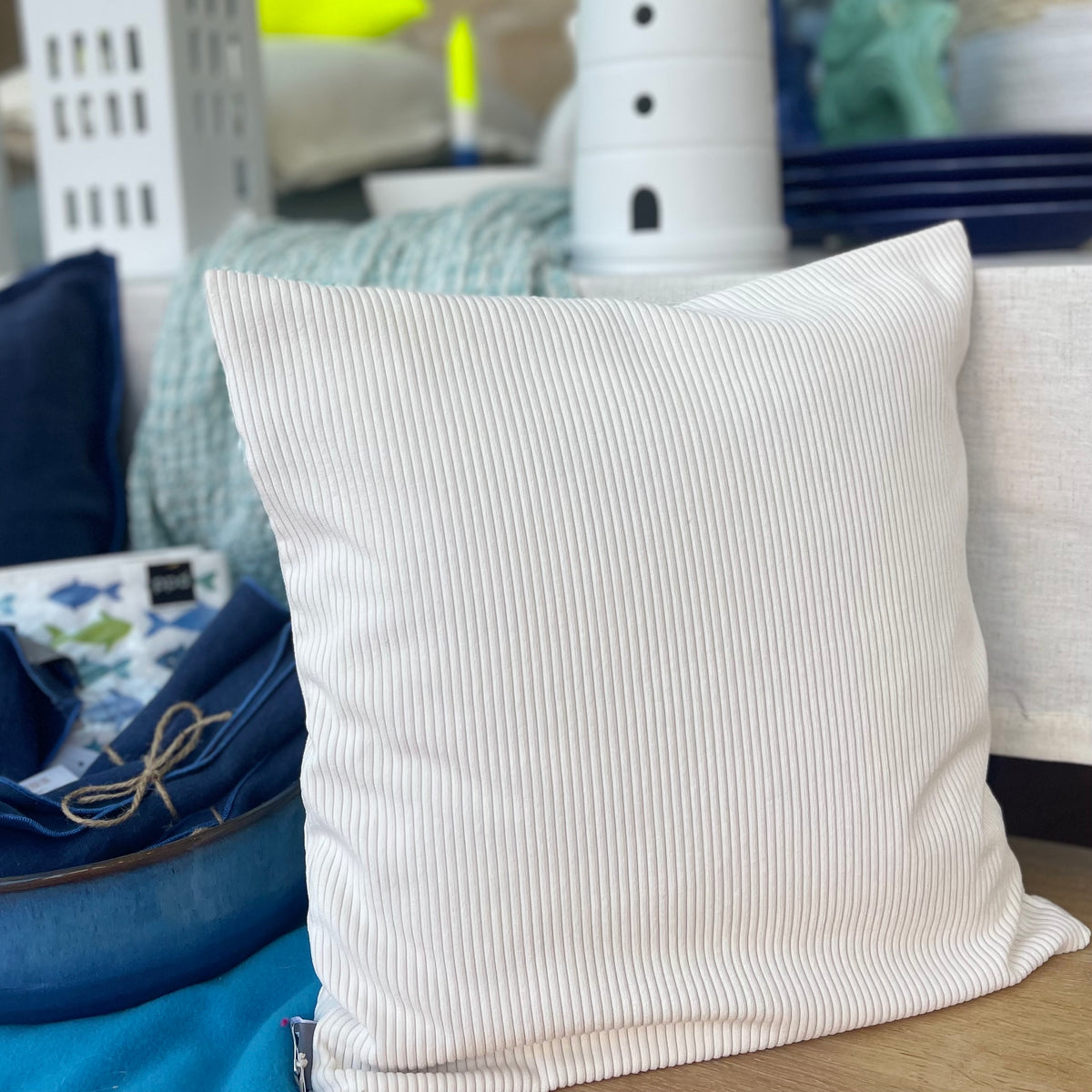 Pad Kissenhülle 40x40 CASUAL Cord, weiss
