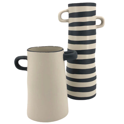 ASA Selection RAYU Vase groß natur schwarz gestreift Dekobeispiel