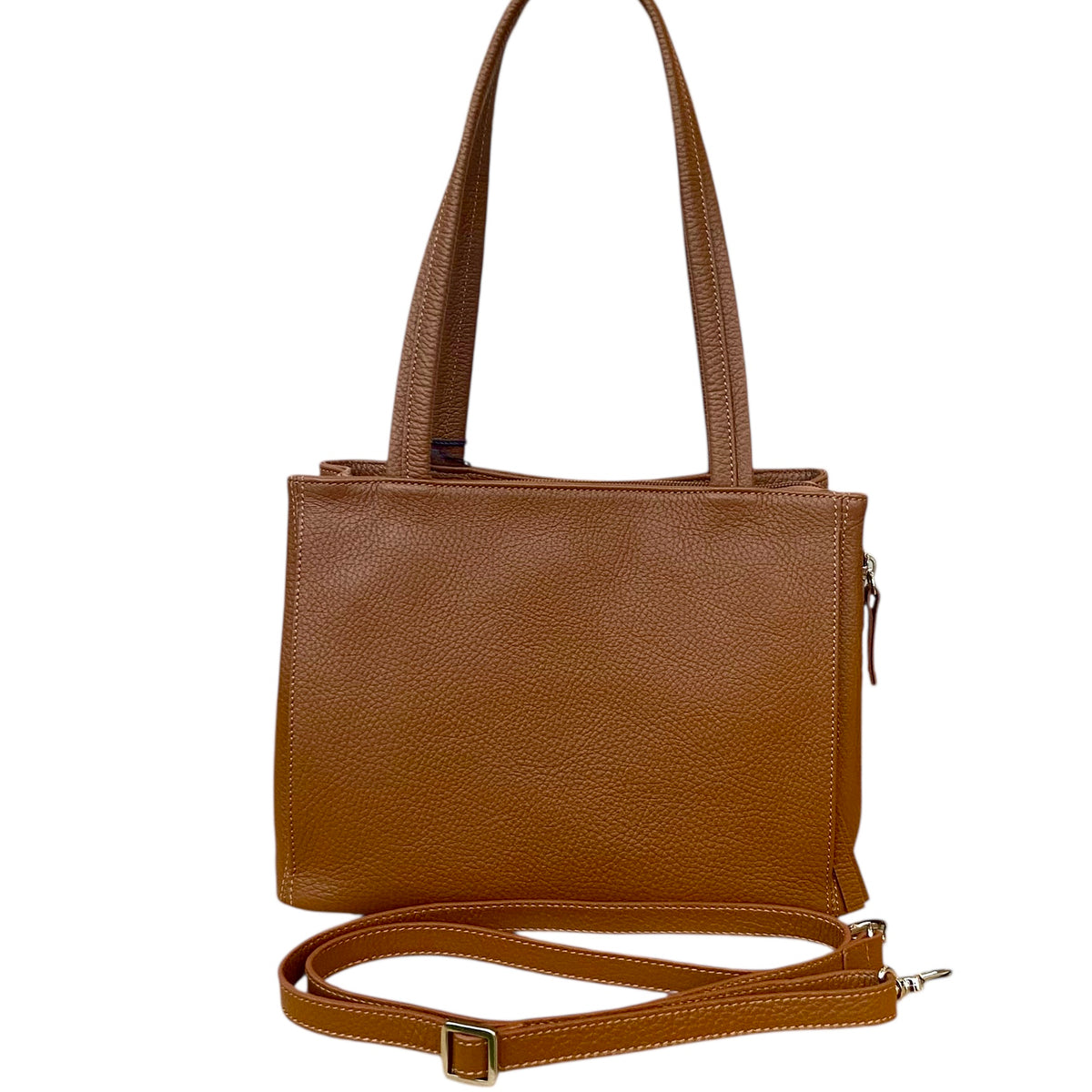Maxima Schultertasche klein, cuoio, cognac