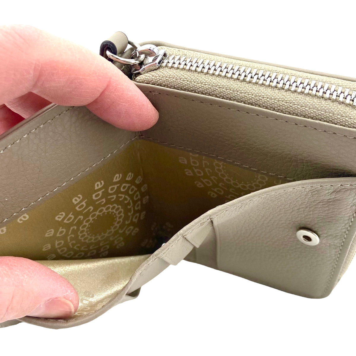 abro Wallet, Geldbörse, taupe