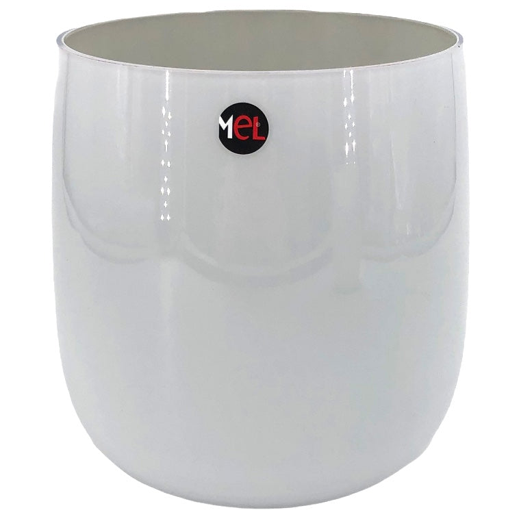 Mel Vase "Happy Spring" mittel, hellgrau