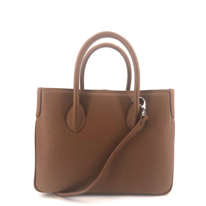 Maxima Handtasche klein, cognac/braun - Rückseite