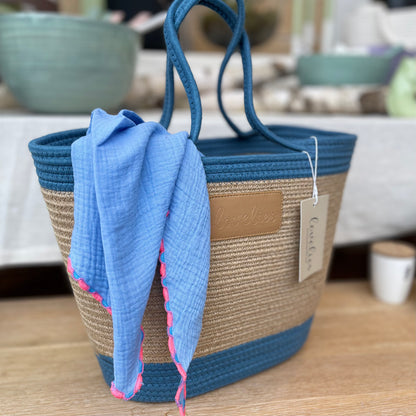 LOVELIES Sommertasche Shopper marine blau (ohne Tuch)