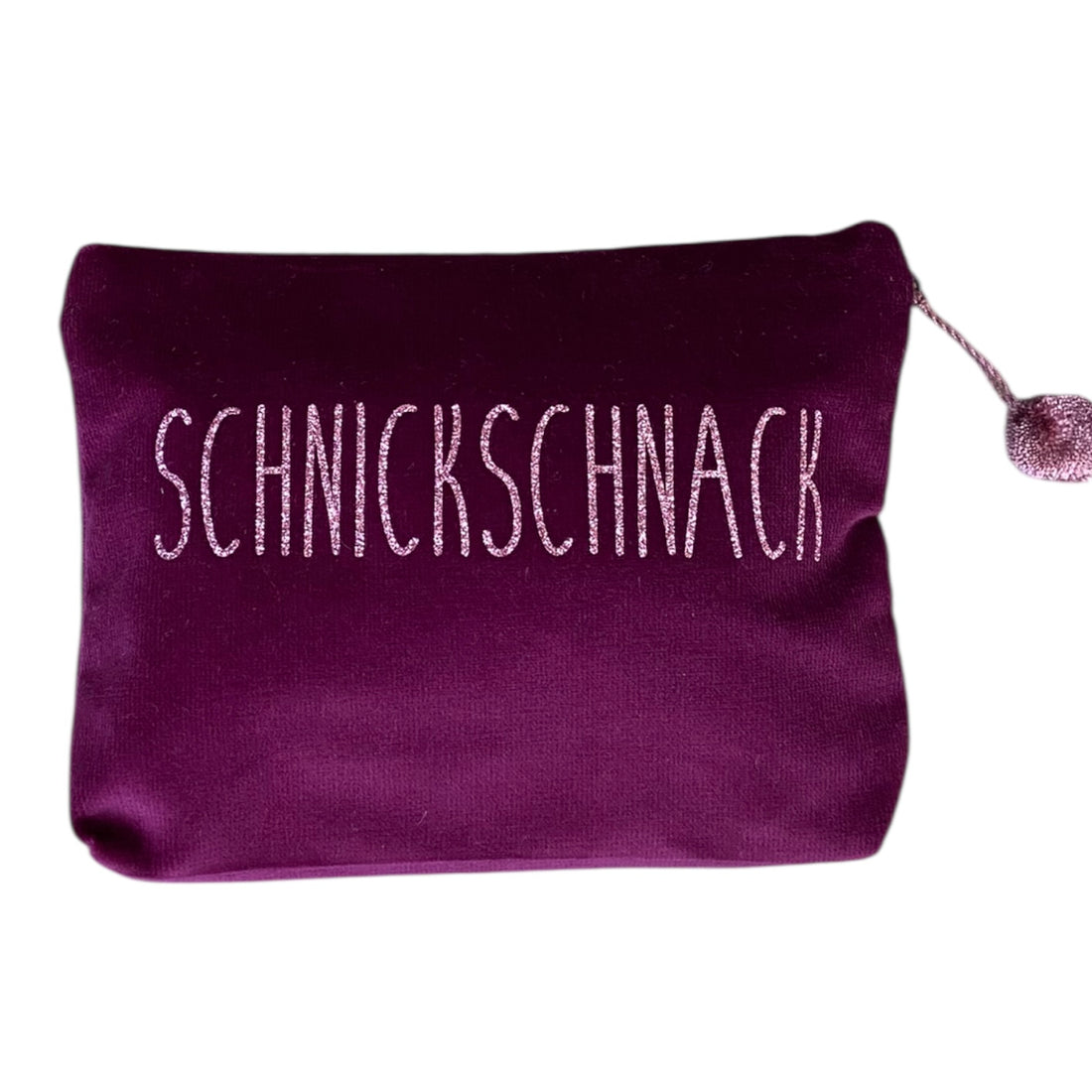 Frau Heidelberg Kosmetiktasche M Beere ,Glitzer hellrosa  Schnickschnack