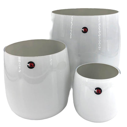 Mel Vase "Happy Spring", hellgrau