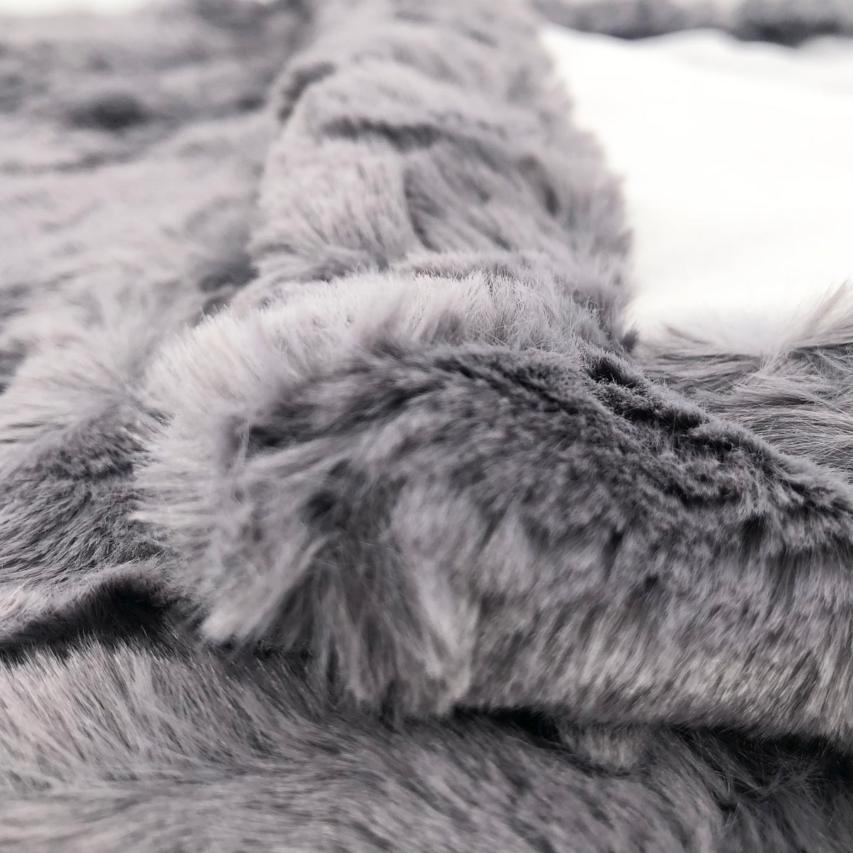 Pad Webpelzdecke BARDOT, stone grau anthrazit
