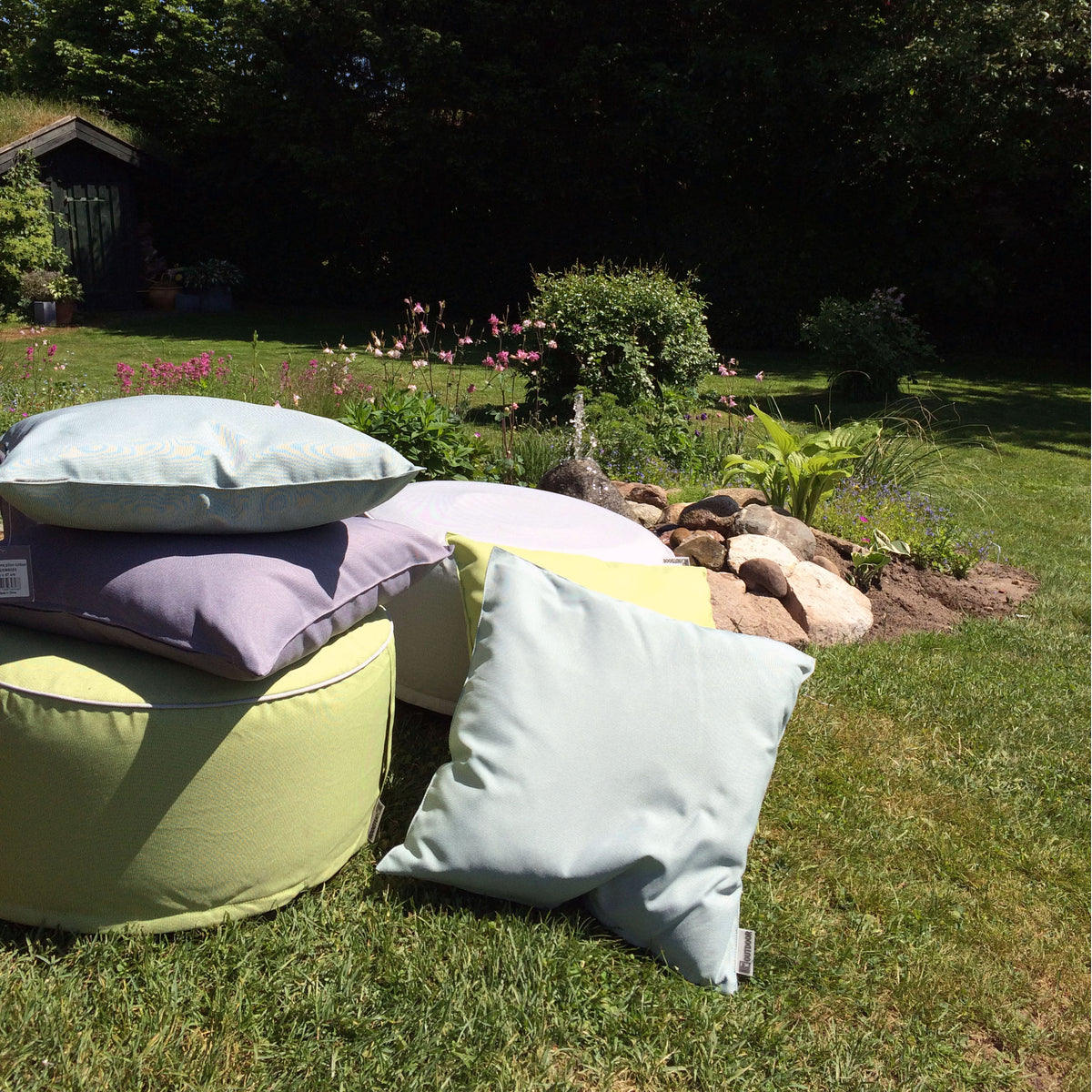 Outdoor Kissen Gartenkissen wetterfest 47 x 47 Mint Aqua (Deko)