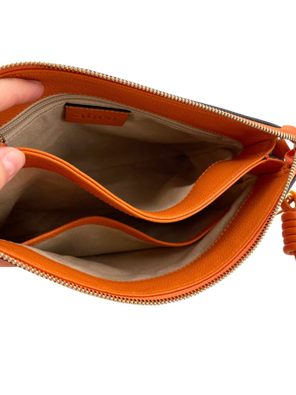 abro TWOFOLD Umhängetasche mit Einteilung, orange