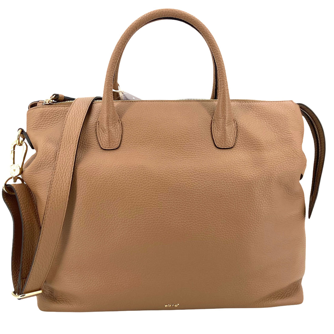 Abro Gunda Handtasche Businesstasche cognac hellbraun
