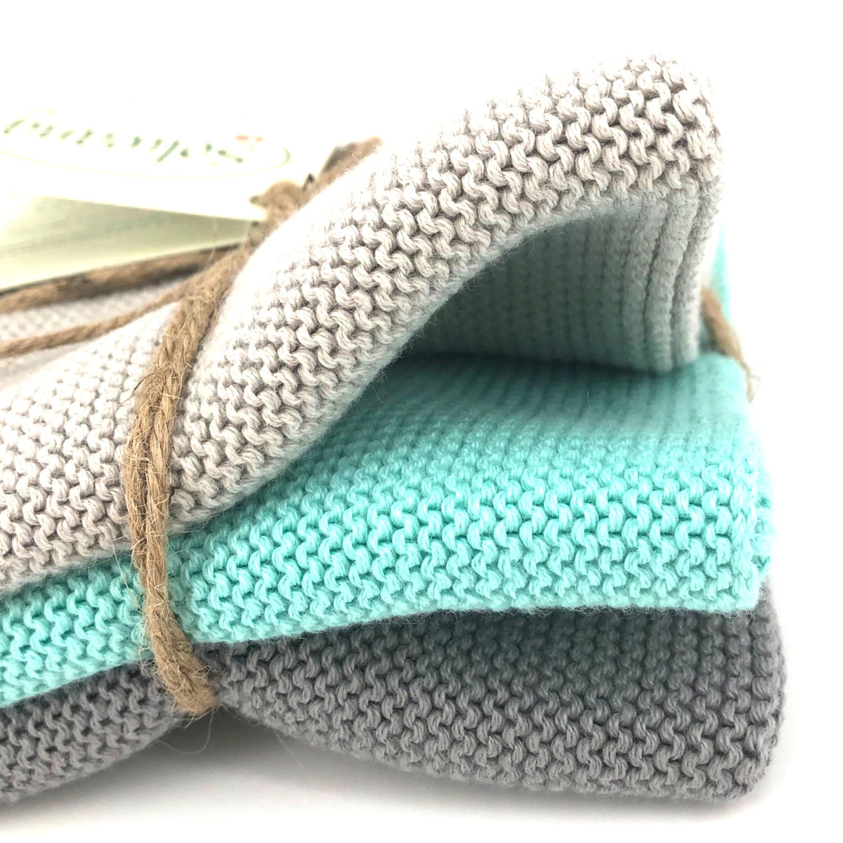 Solwang Design Wischtücher, Grau/Aqua