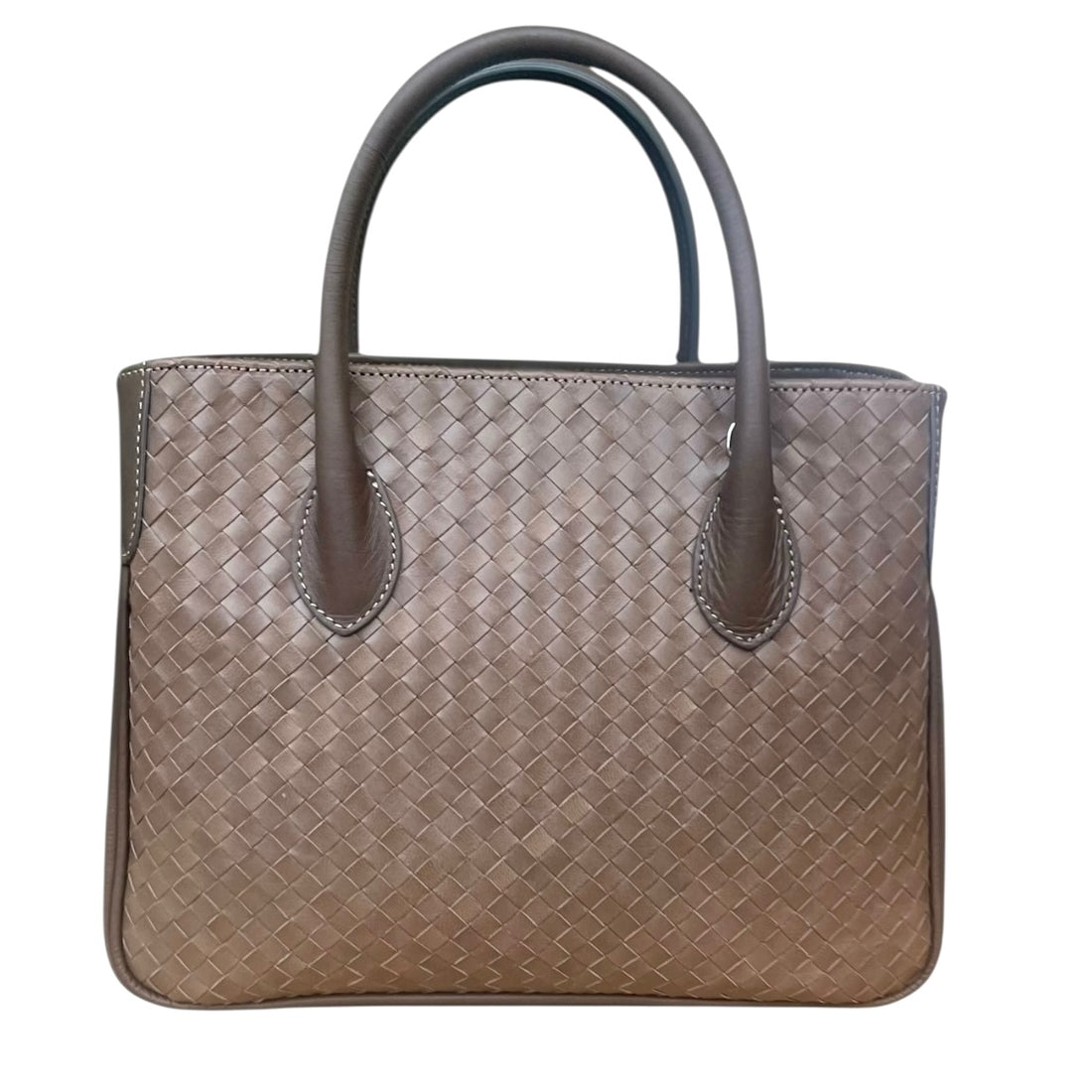 Maxima Handtasche Flecht klein, fango scuro, taupe