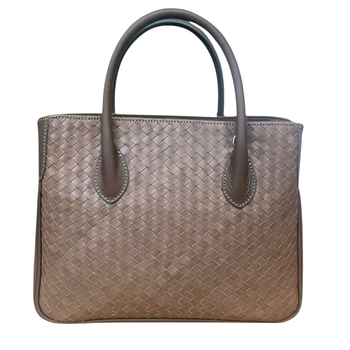 Maxima Handtasche Flecht klein, fango scuro, taupe