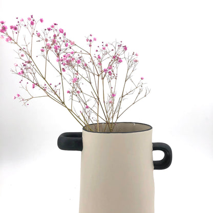 ASA Selection RAYU Vase groß natur mit schwarzen Henkeln