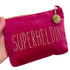 Frau Heidelberg Kosmetiktasche M pink, Gold Glitzer SUPERHELDIN