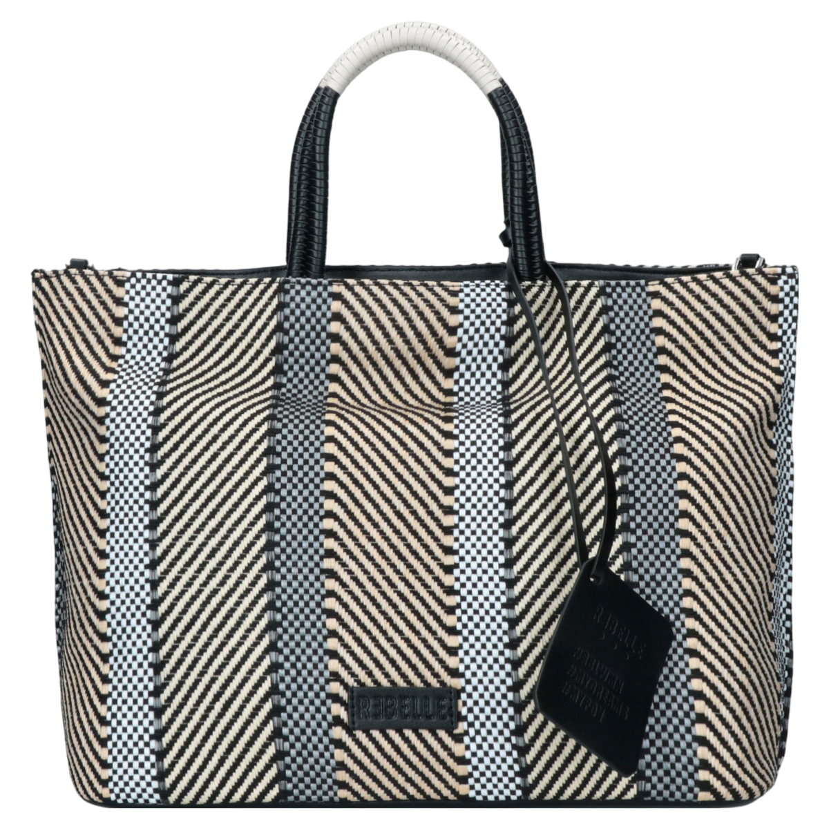 Rebelle ftc Raphia Handtasche, shell, sand