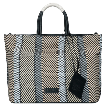 Rebelle ftc Raphia Handtasche, shell, sand