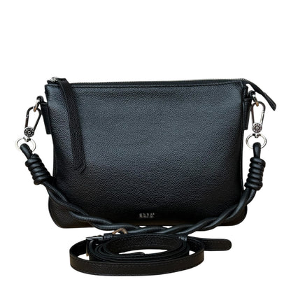 abro TWOFOLD Umhängetasche mit Einteilung, schwarz