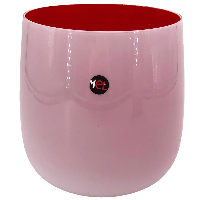 Mel Vase "Happy Spring" mittel, dunkelrot